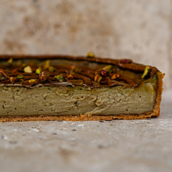 Part de flan à la pistache