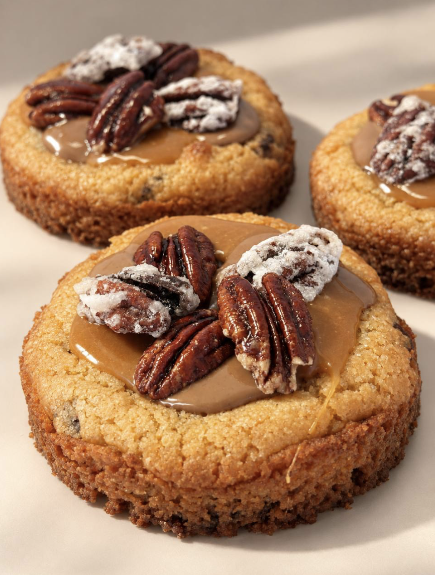 Cookie vanille pécan fleur de sel